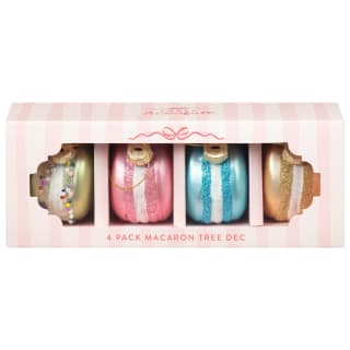 Sweet Snowfall Macaron Tree Decorations 4pk
