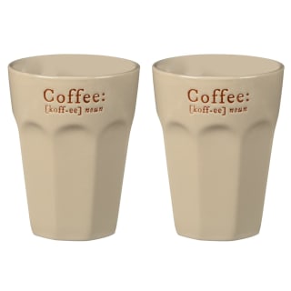 Coffee Slogan Handleless Mugs 2pk