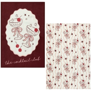 Cocktail Club Velour Tea Towels 2pk