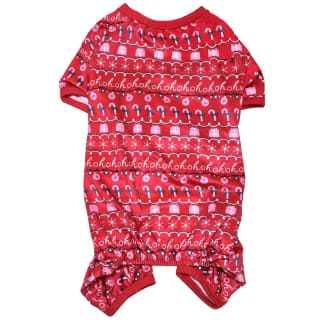Christmas Fairisle Pet PJs Medium - Red