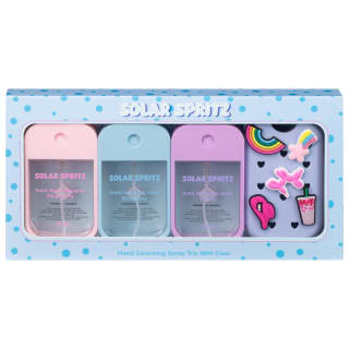 Solar Spritz Hand Cleansing Spray Trio with Case - Blue