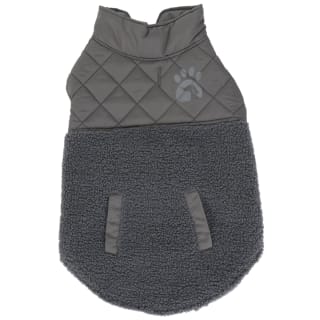 Large Fleece Hybrid Dog Coat - Grey