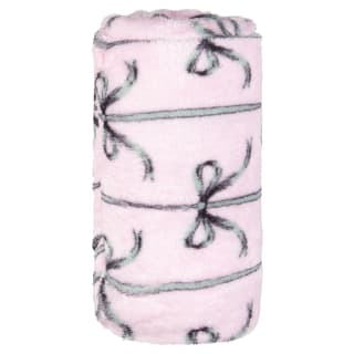 Pink Bow Print Throw