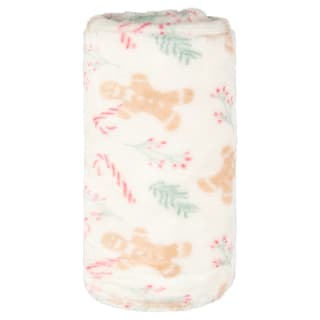 Super Soft Gingerbread Printed Throw