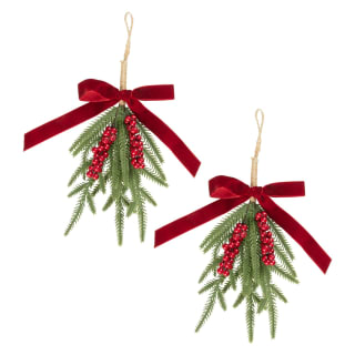 Mini Festive Swags and Bows 2pk