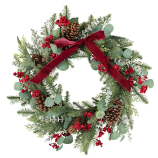 Red Berry Bow Wreath 73cm