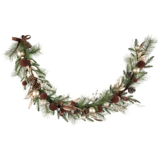 Brown Pre-Lit Garland 6ft