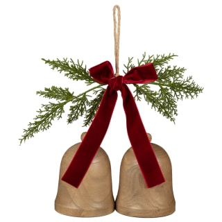 437096-wooden-bells-with-red-bow--foliage