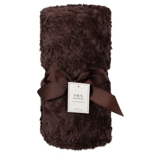Home Collection Textured Faux Fur Throw - Brown