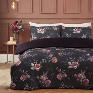 Navy Floral Duvet Set - King
