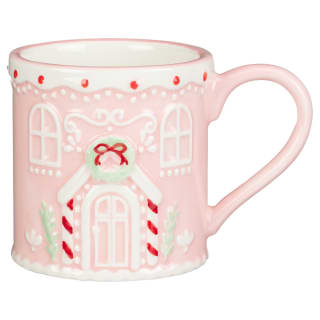 Pink Gingerbread House Mug