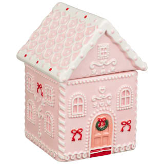 Pink Ceramic Gingerbread Cookie Jar