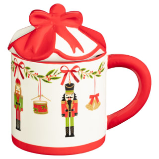 Christmas at Home Nutcracker Mug with Lid