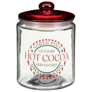 Hot Cocoa Christmas Glass Storage Jar