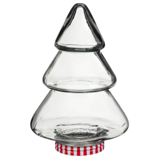 Glass Christmas Tree Storage Jar