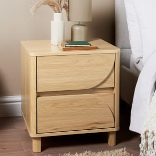 Signature Collection 2 Drawer Curved Bedside Table