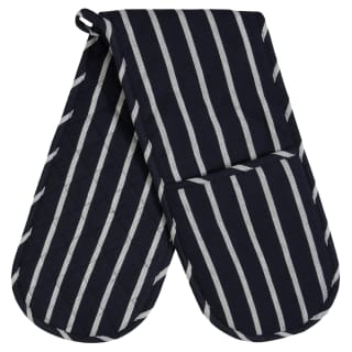 Home Striped Double Oven Glove - Navy