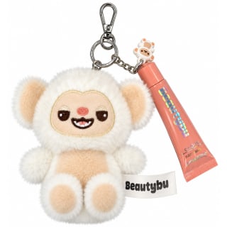 Beautybu Keychain & Lip Gloss Set - Fuzzy Peach