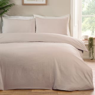 Natural Waffle Duvet Set - Double