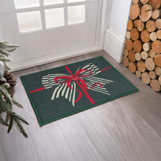 Festive Bow Washable Doormat 40 x 58cm