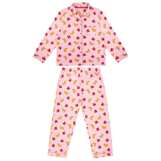 Ladies Croissant and Bow Pyjamas Sizes 8-22