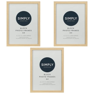 Simply Everyday A4 Block Frames 3pk - Oak Effect