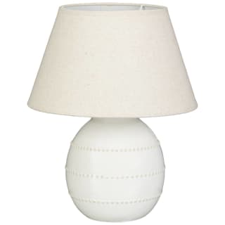 Dotty Ceramic Lamp - White