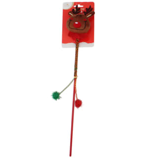 Christmas Cat Toy Wand - Reindeer