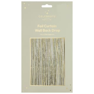 Celebrate Party Co. Foil Curtain Wall Backdrop - Gold