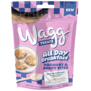 Wagg All Day Breakfast Dog Treats 100g - Yoghurt & Berry