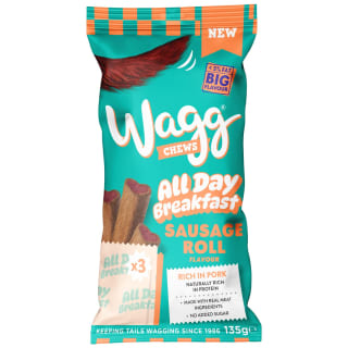 Wagg All Day Breakfast Dog Treats 135g - Sausage Roll