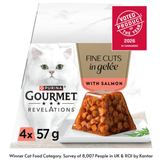 Purina Gourmet Revelations Fine Cuts in Jelly Wet Cat Food 4 x 57g - Salmon