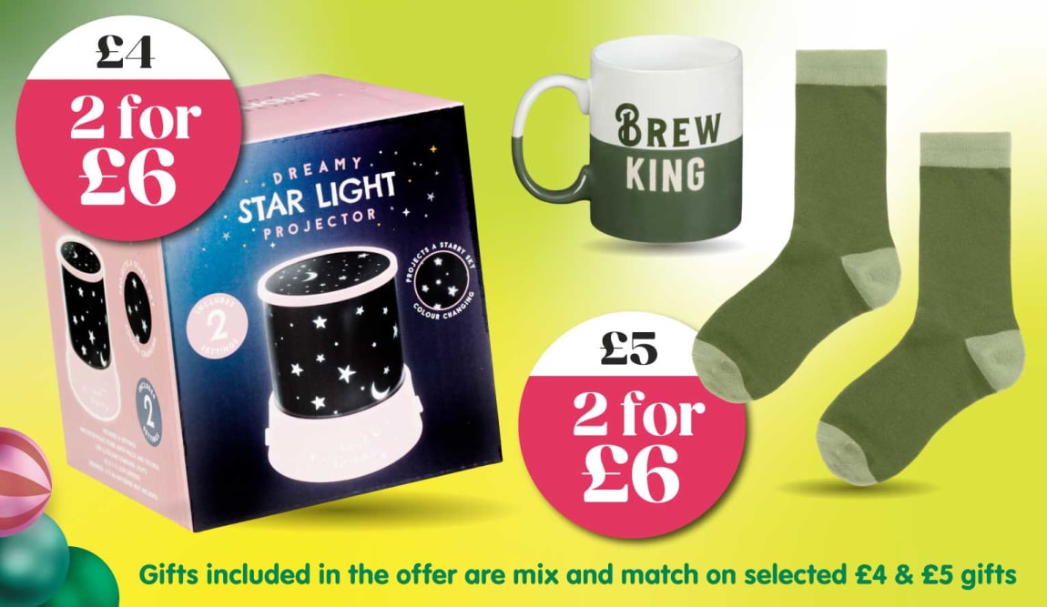 2 for £6 Gifting Offers at B&M.