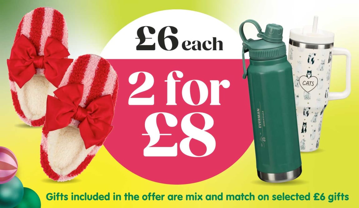 2 for £8 Gifts at B&M.