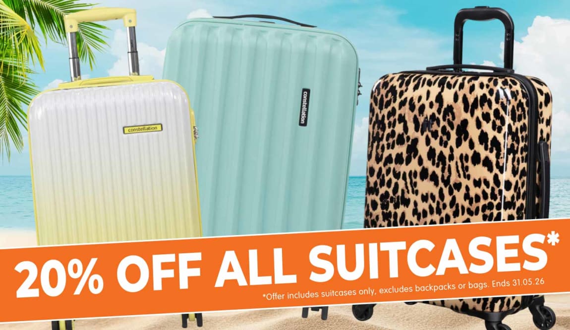 20% Off Luggage at B&M.