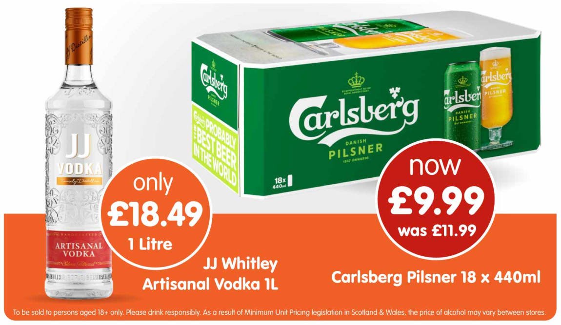 Save on Alcohol at B&M.
