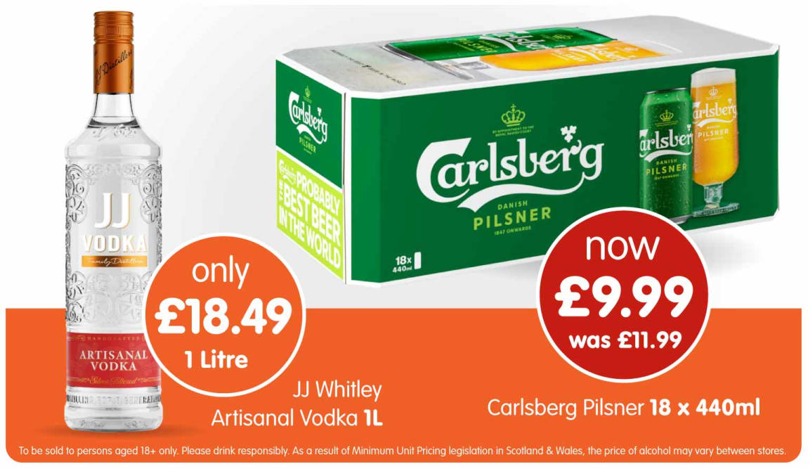 Save on Alcohol at B&M.