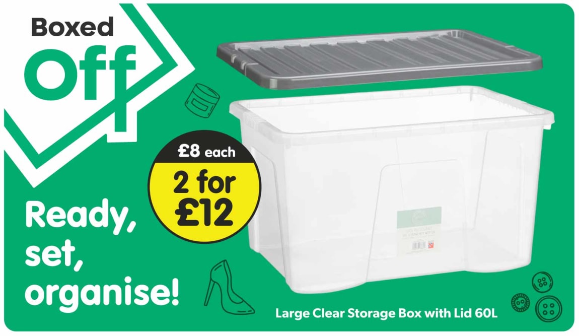 Get organised with B&M Boxed Off Event.