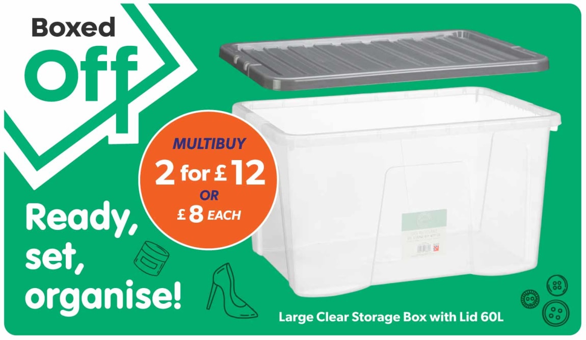 Get organised with B&M Boxed Off Event.