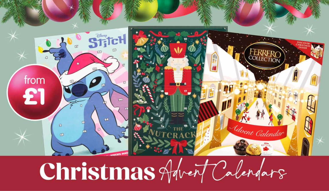 B&M Advent Calendars. Footer.