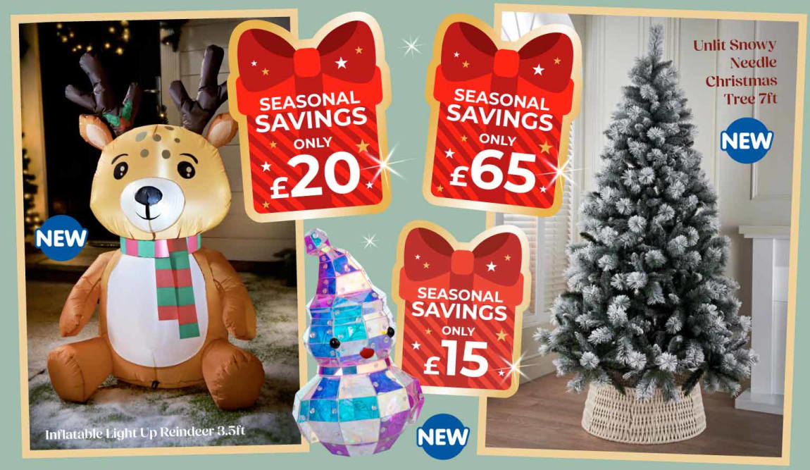Christmas Savers at B&M. footer.