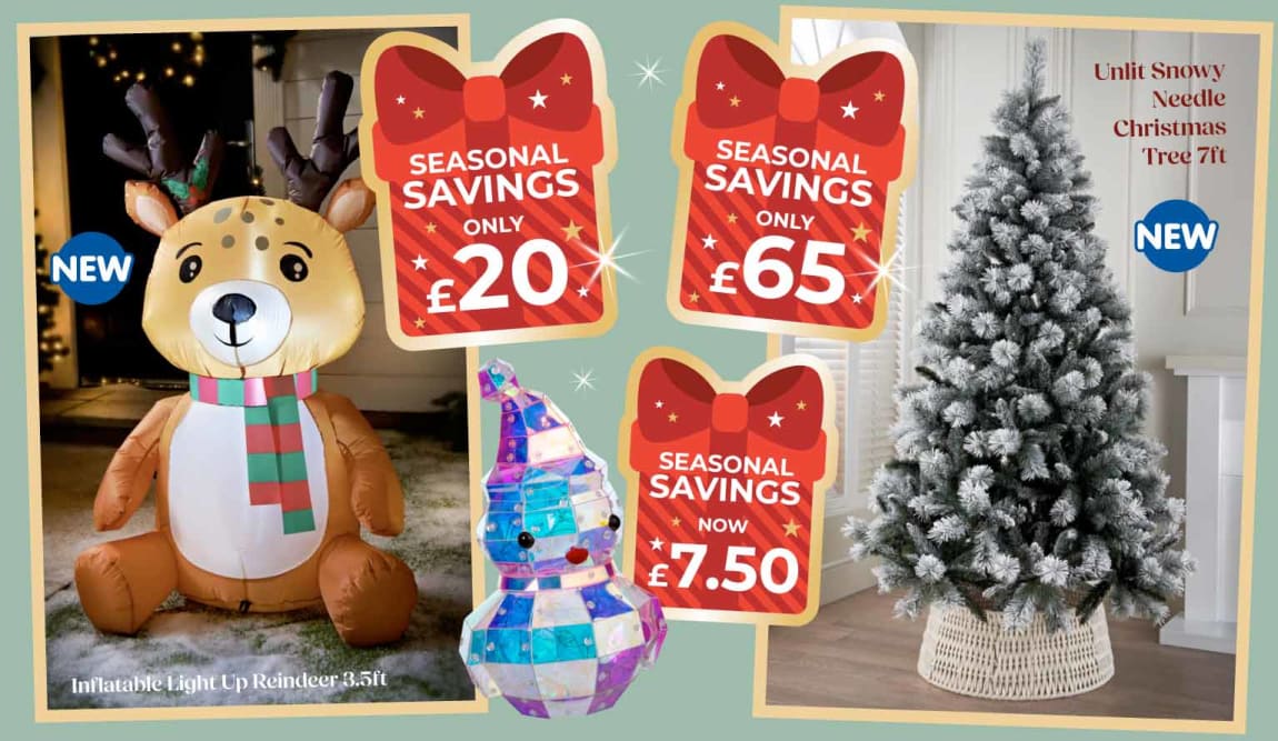Christmas Savers at B&M. footer.