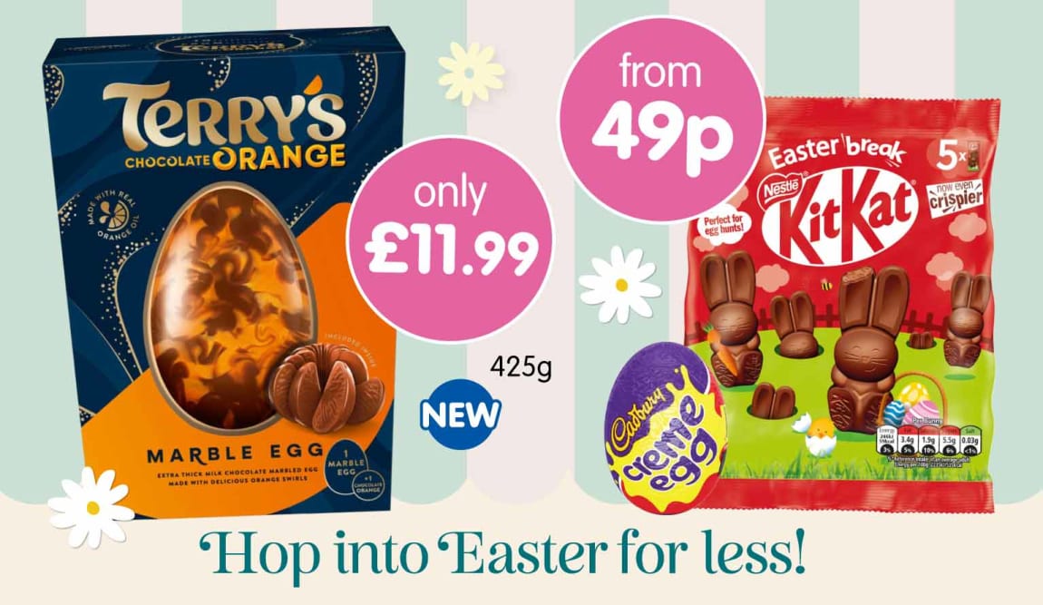 Save on Easter Confectionery at B&M.