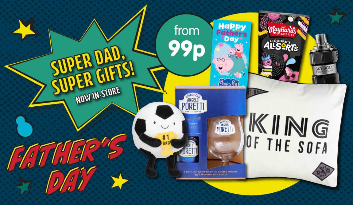 B&M Father's Day  Gifts.