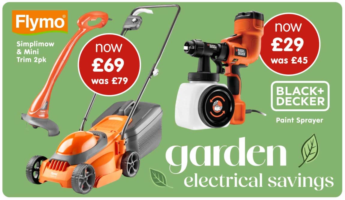 Save on Garden Electricals at B&M.