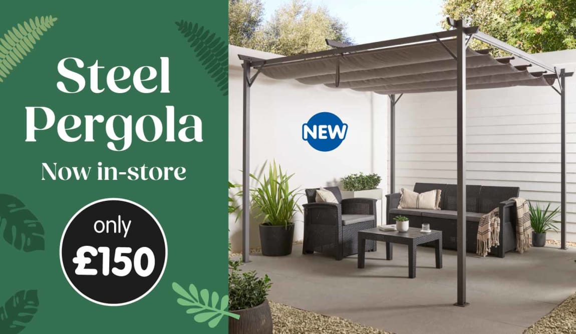 Steel Pergolas at B&M.