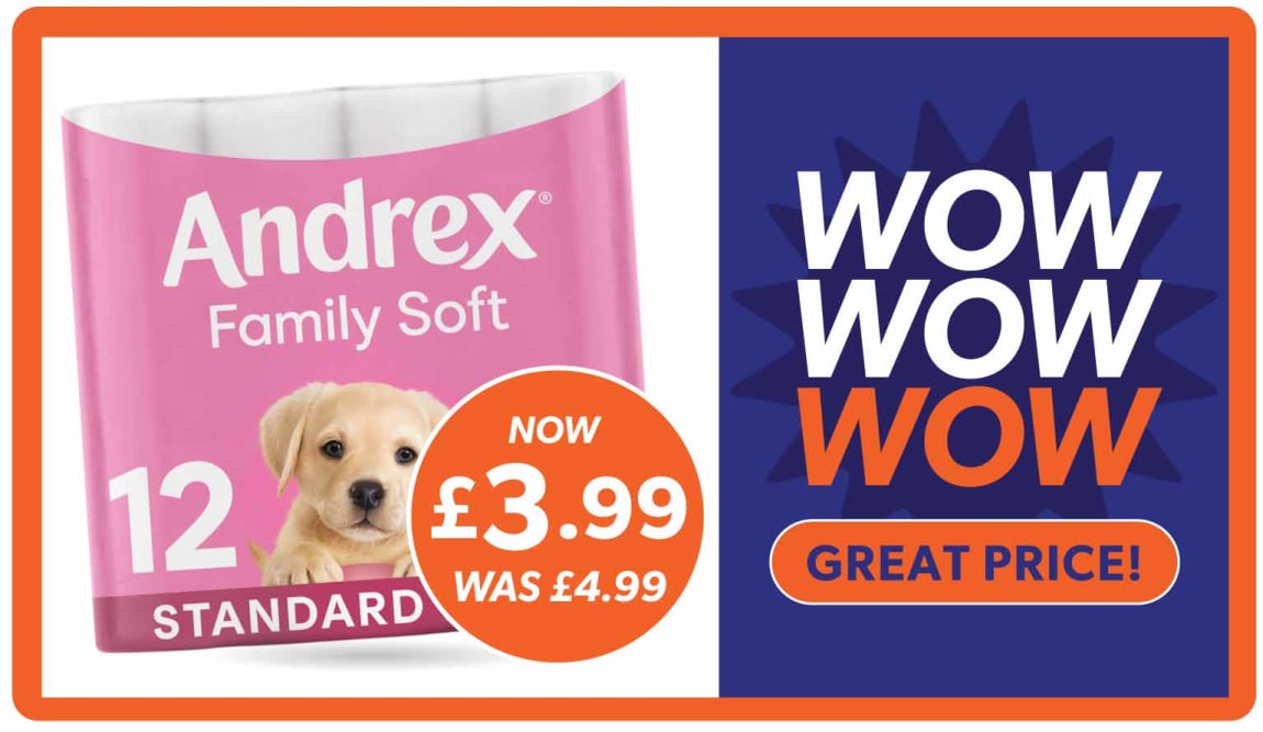 Save on Andrex at B&M.