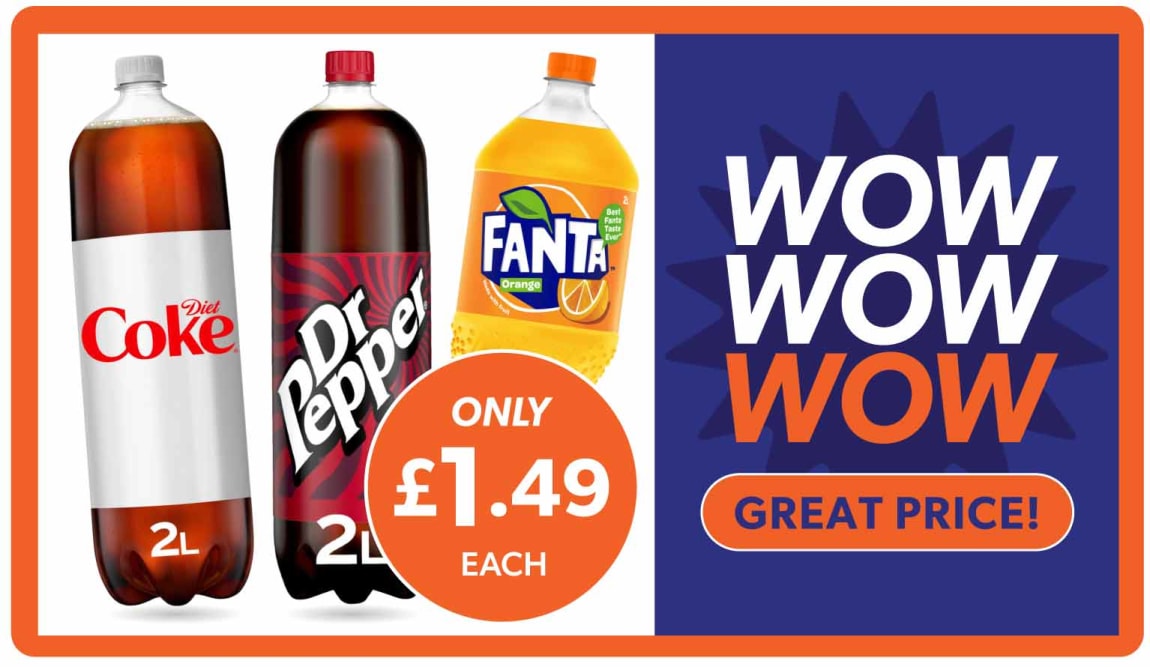 Save on soft drinks at B&M.