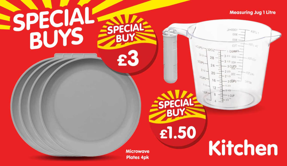 B&M Kitchen Specialbuys.