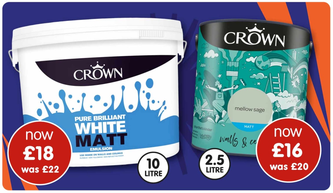 New Crown Paint Deals at B&M.